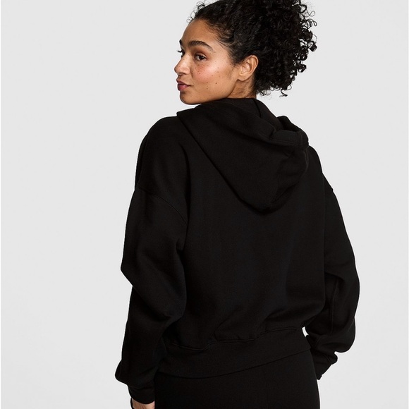 PINK VICTORIAS SECRET CAMPUS FLEECE FULL-ZIP HOODIE - Picture 3 of 6